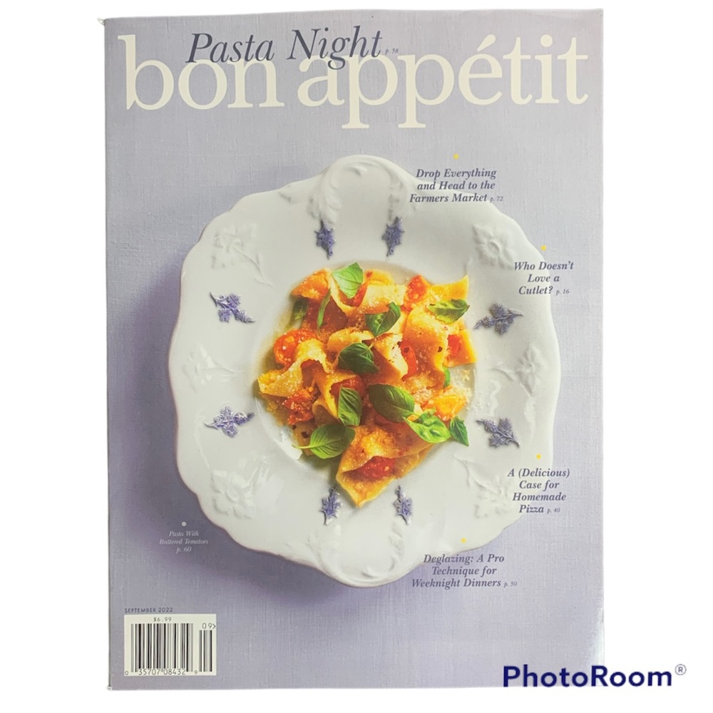 Bon Appetit Magazine September 2022 Pasta Night Farmers Market Cutlet Pizza